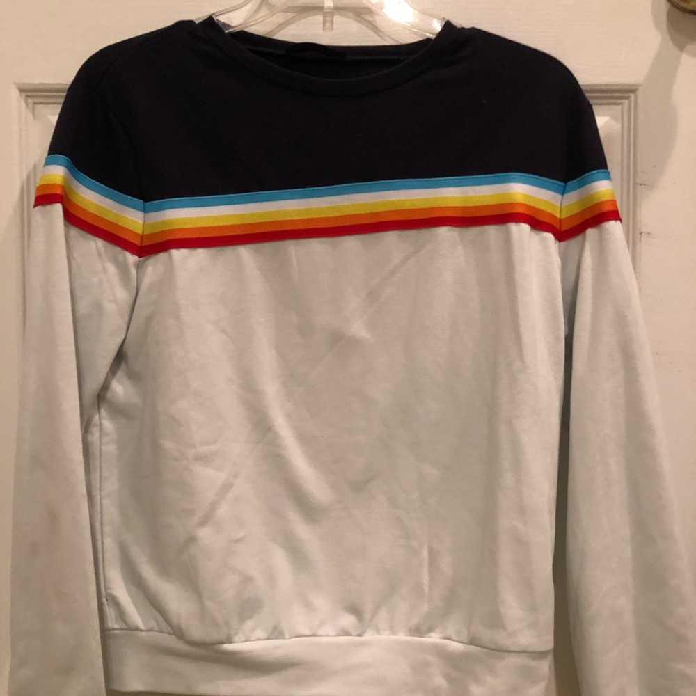 Black rainbow and white long sleeve
